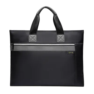 Men Fashion Color Matching Oxford Cloth Briefcase