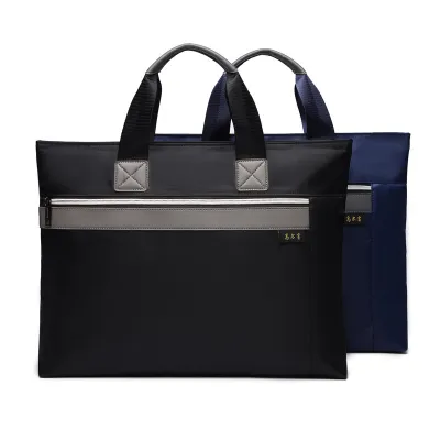 Men Fashion Color Matching Oxford Cloth Briefcase