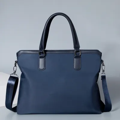 Men's Business Oxford Cloth Handbag Briefcase With Geometric Pattern