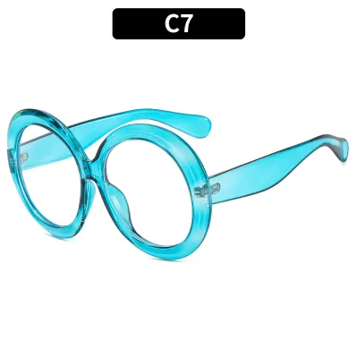 Women Fashion Round Full Frame Sunglasses PC AC