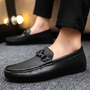 Men Fashion Breathable Lightweight Pu Loafers