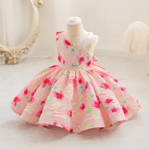 Toddlers Newborn Baby Fashion Girls Princess Sleeveless Flower Print Party Dress