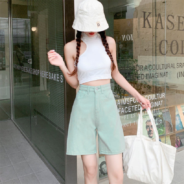 【公式ショップ】 Wholesale Women Fashion Vintage Colorful High-Waisted Half パンツ