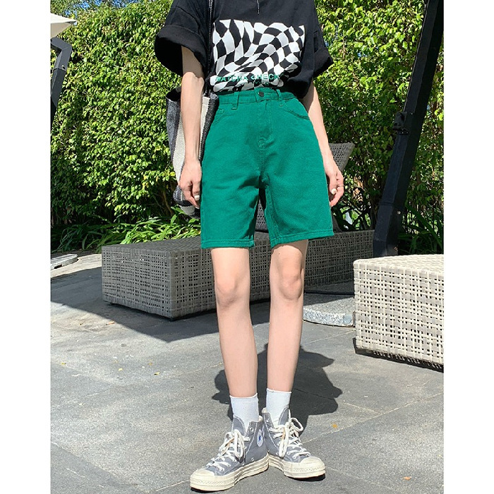 Wholesale Women Fashion Vintage Colorful High-Waisted Half