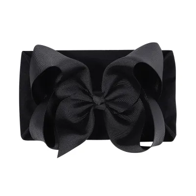 Children Kids Baby Girls Plaid Bowknot Elastic Headband Hair Accessories