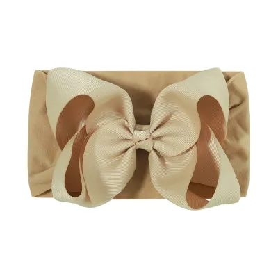 Children Kids Baby Girls Plaid Bowknot Elastic Headband Hair Accessories