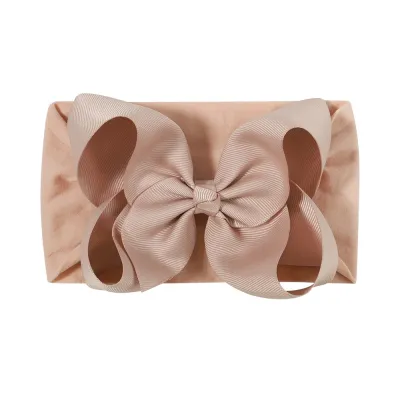 Children Kids Baby Girls Plaid Bowknot Elastic Headband Hair Accessories