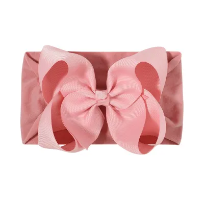 Children Kids Baby Girls Plaid Bowknot Elastic Headband Hair Accessories