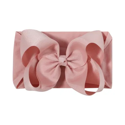 Children Kids Baby Girls Plaid Bowknot Elastic Headband Hair Accessories