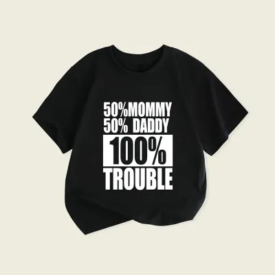 Kids Boys Clothing Casual Animal Cartoon Letter Print Short Sleeve T-Shirt