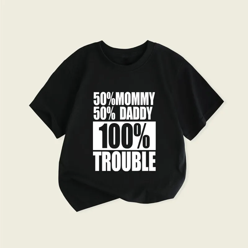 Kids Boys Clothing Casual Animal Cartoon Letter Print Short Sleeve T-Shirt