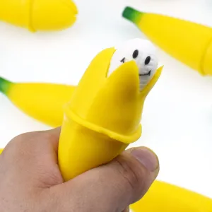 Creative Banana Shark Squeeze Tricky Vent Decompression Toy for Kids Stress Relief Fun