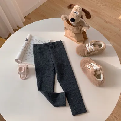 Children Kids Baby Fashion Girls Casual Basic Solid Color Cotton Leggings Pants