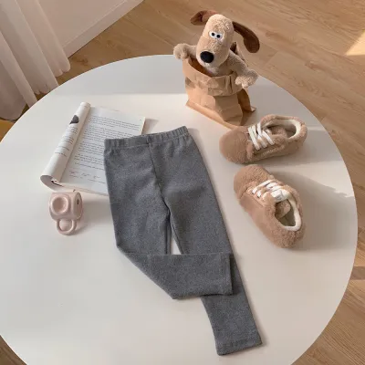 Children Kids Baby Fashion Girls Casual Basic Solid Color Cotton Leggings Pants