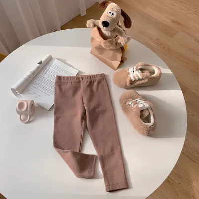 Children Kids Baby Fashion Girls Casual Basic Solid Color Cotton Leggings Pants