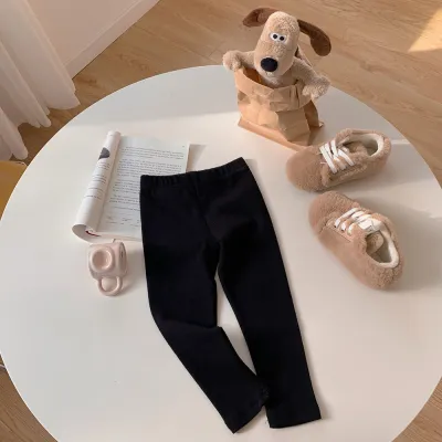 Children Kids Baby Fashion Girls Casual Basic Solid Color Cotton Leggings Pants