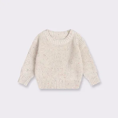 Toddlers Newborn Baby Fashion Boys Girls Casual Basic Long Sleeve Solid Color Cotton Knitted Sweater Pullover Round Neck