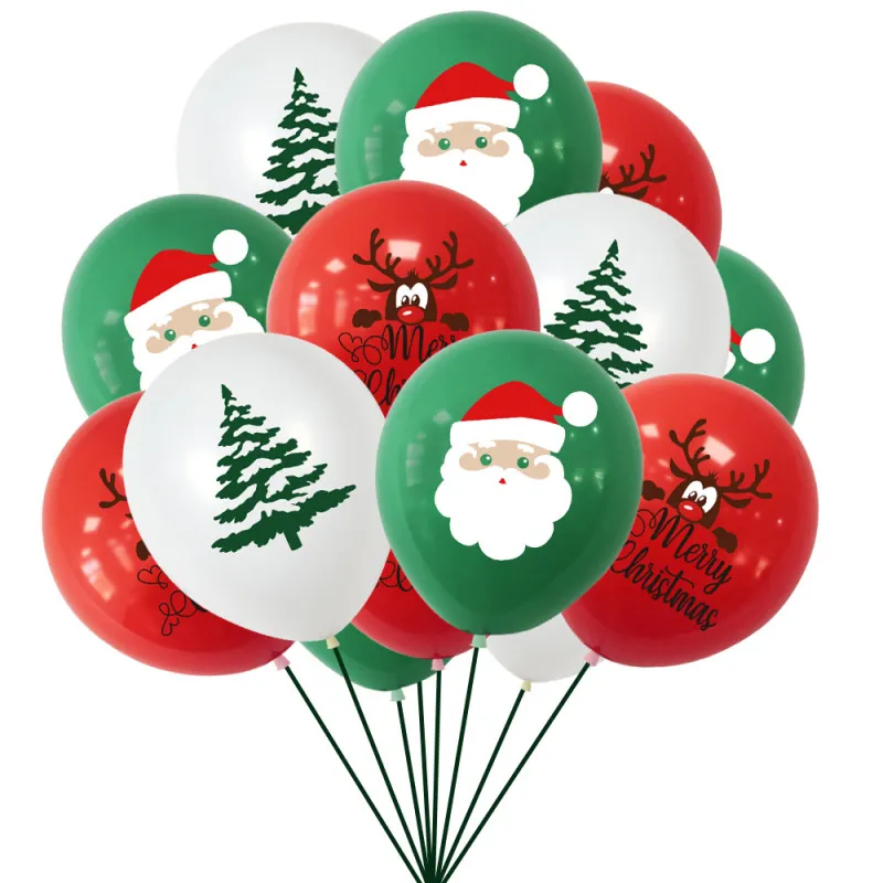 Christmas Mall Home Party Decoration Santa Claus Christmas Tree Rudolph Balloon