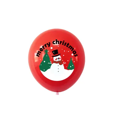 12 Inch Latex Printing Balloons Elk Santa Claus Home Store Christmas Decoration