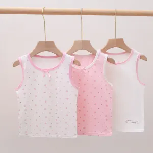 Kids Girls Clothing (3-14T) Strawberry Print Sleeveless Sling Vest Top Casual Summer Cotton Lycra