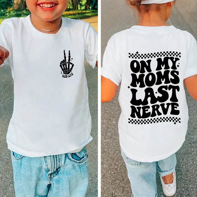 Children Kids Baby Fashion Girls Boys Casual Basic Letter Print Short Sleeve T-Shirt
