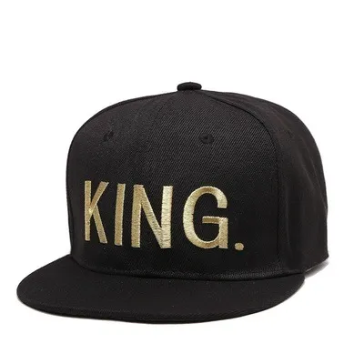 Unisex Fashion Casual Gold Letter Embroidered Cotton Dome Cap