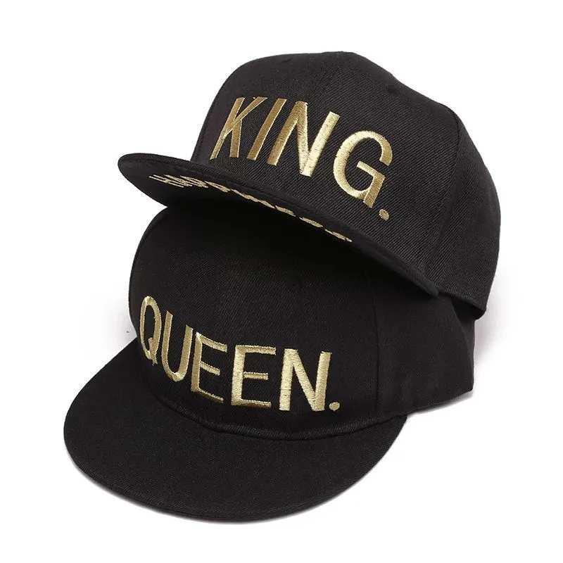 Unisex Fashion Casual Gold Letter Embroidered Cotton Dome Cap