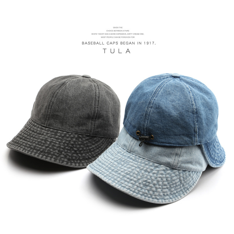 Superdry☆WASHED DENIM CAP WASHED DENIM CAP in 2 color ways. 🧢 — BLACK — D/BLUE