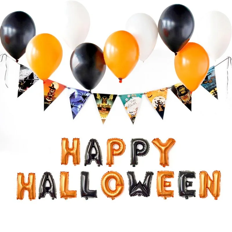 Halloween Party Decoration Letter Aluminum Film Balloon 14pcs/Set