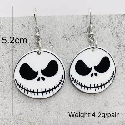 Halloween Women Fashion Scary Zombie Vampire Demon Dangle Acrylic Earrings