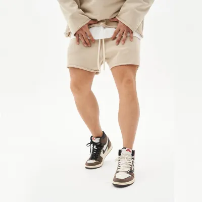 Men Fashion Loose Solid Cotton Breathable Shorts