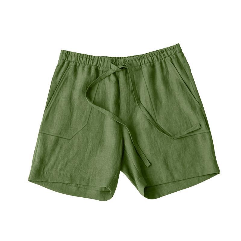 Wholesale Men Casual Solid Color Pocket Drawstring Cotton
