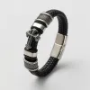 Silver- Engraved Cross - Leather Cord Bracelet