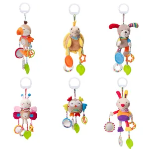 Cartoon Animal Wind Chime Baby Teething Plush Toy Crib Pendant