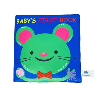 Black White Red Baby Cloth Book Tear Resistant Sensory Tail Toy with Ring