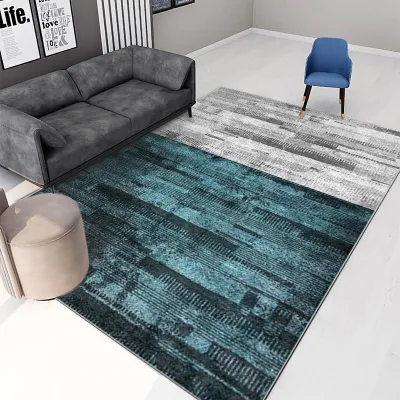 Abstract Ink Smudged Line Carpet Living Room Floor Mat Hand Washable