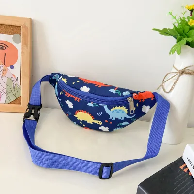 Children Kids Baby Fashion Cute Dinosaur Print Casual Waist Bag for Boys Girls