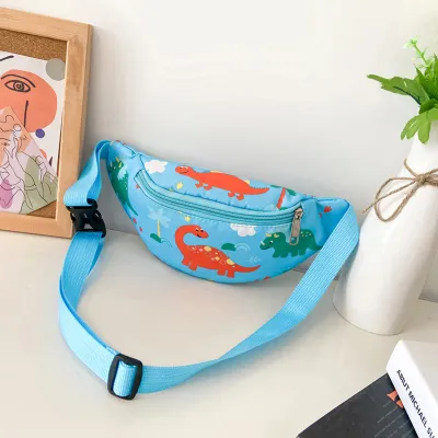 Children Kids Baby Fashion Cute Dinosaur Print Casual Waist Bag for Boys Girls