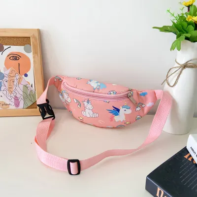 Children Kids Baby Fashion Cute Dinosaur Print Casual Waist Bag for Boys Girls