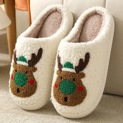 Women Fashion Devil'S Eye Platform Indoor Thicken Slippers Suede Cartoon Set Of Toes