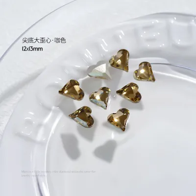 Women Fashion Super Flash Aurora Symphony Heart Diamond Nail Art Decoration