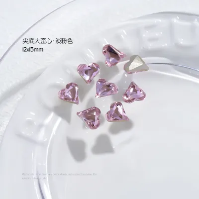 Women Fashion Super Flash Aurora Symphony Heart Diamond Nail Art Decoration
