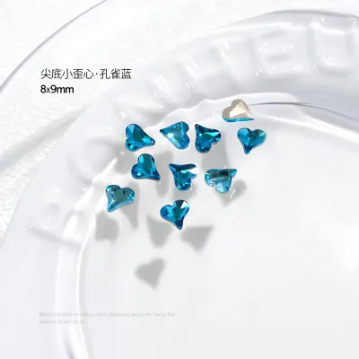 Women Fashion Super Flash Aurora Symphony Heart Diamond Nail Art Decoration