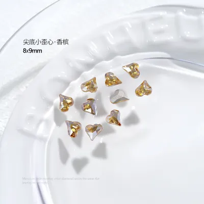 Women Fashion Super Flash Aurora Symphony Heart Diamond Nail Art Decoration