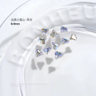 Women Fashion Super Flash Aurora Symphony Heart Diamond Nail Art Decoration