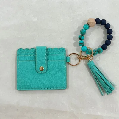 Women's Fashion Bohemian Tassel Bracelet Compact Wallet PU Leather Geometric