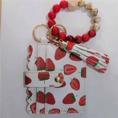 Women's Fashion Bohemian Tassel Bracelet Compact Wallet PU Leather Geometric