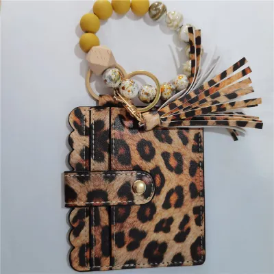 Women's Fashion Bohemian Tassel Bracelet Compact Wallet PU Leather Geometric