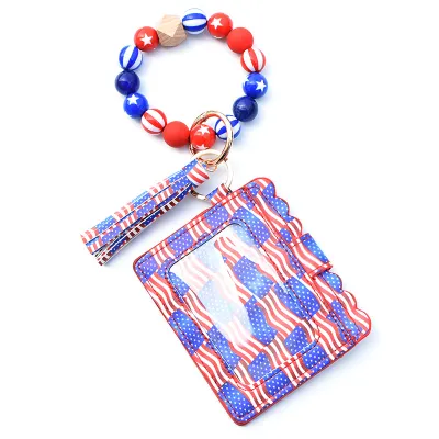 Women's Fashion Bohemian Tassel Bracelet Compact Wallet PU Leather Geometric