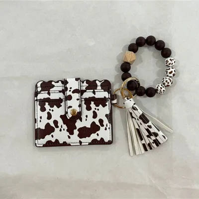 Women Fashion Beaded PU Tassel Coin Purse Bags Wallets